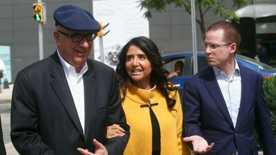 Dante Delgado, Alejandra Barrales y Ricardo Anaya, dirigentes de Movimiento Ciudadano, PRD y PAN