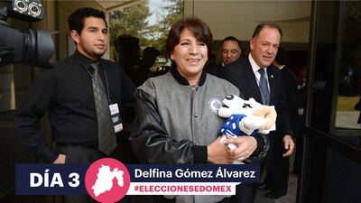La candidata visitó su alma máter y convivió con los estudiantes.