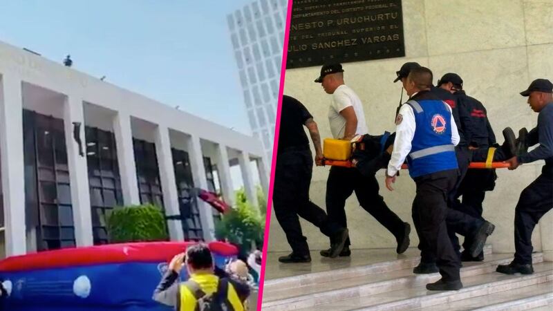 Bombero se lanza de edificio durante Simulacro Nacional 2025 y resulta herido