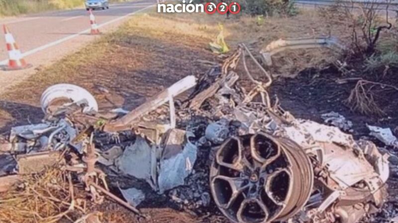 VIDEO: Revelan imágenes de cómo quedó el Lamborghini donde murió Diogo Cota