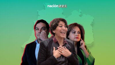 Delfina Gómez (centro) le lleva la delantera a Enrique Vargas y Ana Lilia Herrera