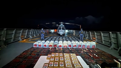 En total, fueron aseguradas 6 embarcaciones que contenía la presunta droga