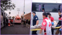 Volcadura de autobús con jornaleros en Pilcaya, Guerrero, deja 15 heridos