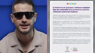 El show del exintegrante de el programa LCDF, fue vetado por el gobierno