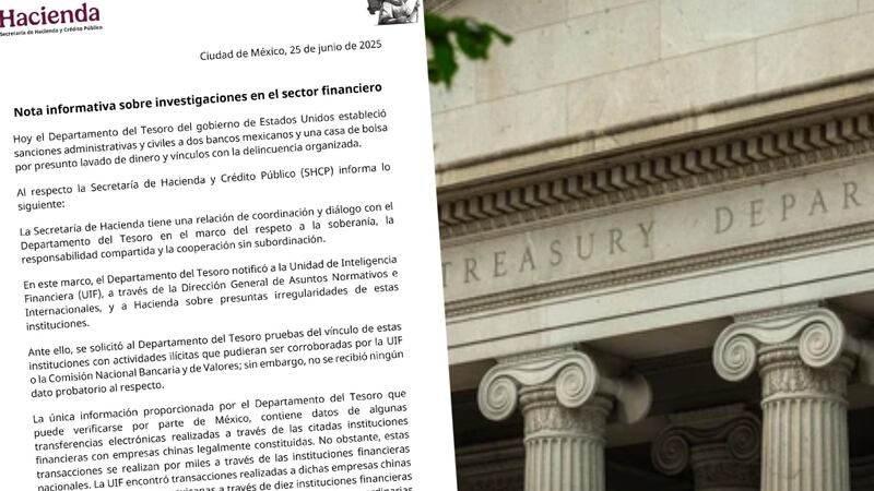 Revira SHCP a EU; no ha hallado pruebas contra CIBanco, Intercam y Vector Casa de Bolsa