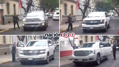 En estos vehículos llegaron los gobernadores del norte