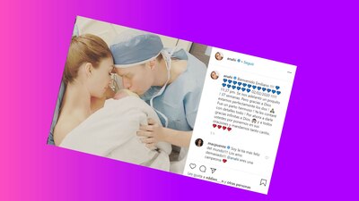 La cantante colgó a su cuenta de Instagram una fotografía donde el senador Manuel Velasco conoce a su hijo