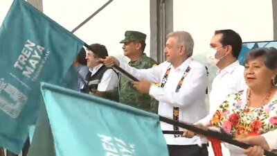 El presidente inauguró las obras del Tren Mayo en el tramo 3