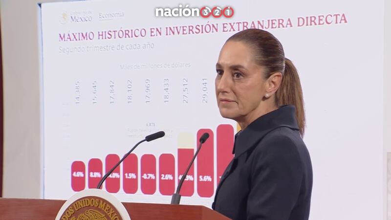 Celebra Sheinbaum récord de Inversión Extranjera Directa; crece en 10.2%