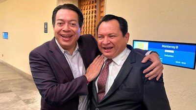 Mario Delgado anunció que Joaquín Diaz Mena triunfó en la encuesta