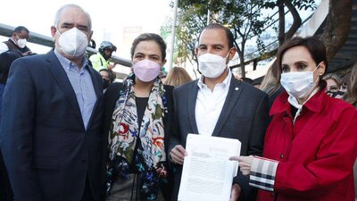 Marko Cortés acude a la FGR a denunciar a José Ramón López Beltrán, hijo de AMLO.