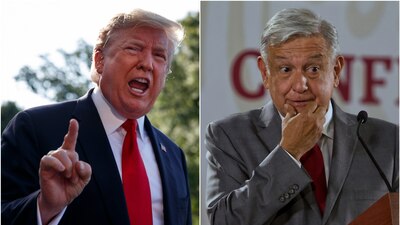 El presidente de Estados Unidos, Donald Trump, y el mandatario mexicano, Andrés Manuel López Obrador