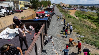 En donde cientos de  migrantes buscan llegar a la frontera