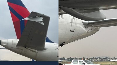En el AICM, pero no hubo heridos, pues estaban en tierra