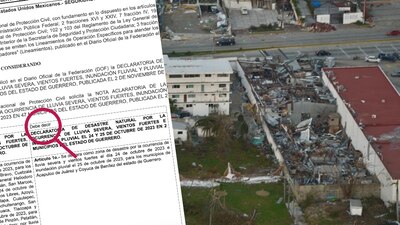 La declaratoria era, a 47 municipios, por la ocurrencia de los efectos de 'Otis'