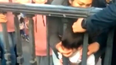 La desesperación del pequeño llegó hasta el llanto, inicialmente intentaron sacarlo aplastándole las orejas.