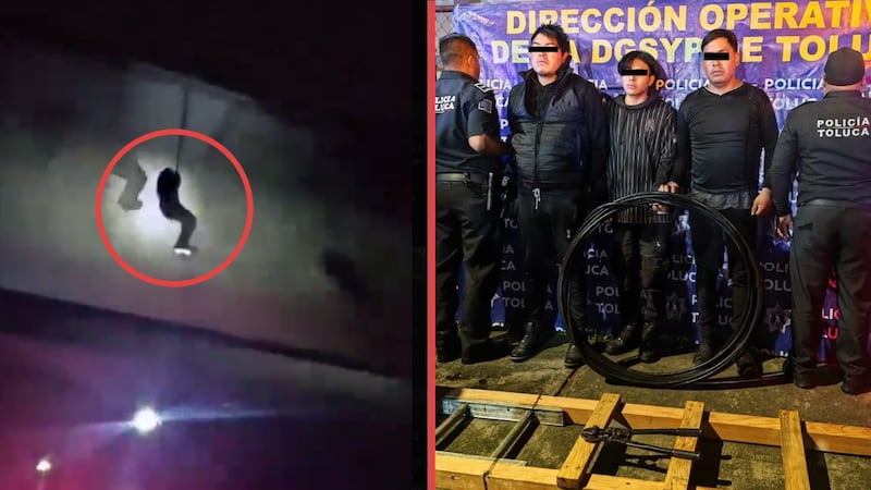 Detienen a tres hombres por presunto robo de cable del Tren Interurbano México-Toluca