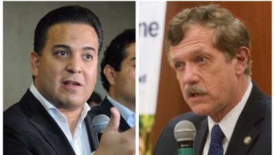 Damián Zepeda, a la izquierda; y Juan Carlos Romero, son los nuevos líderes del PAN en el Congreso