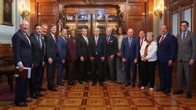 Los legisladores de Estados Unidos vinieron a Palacio Nacional, donde reafirmaron su cooperación