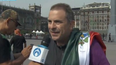 Aseguró que está feliz de estar en la ceremonia encabezada por López Obrador