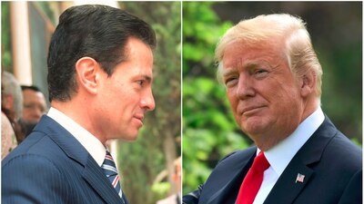 Peña Nieto, presidente de México, y Donald Trump, mandatario de Estados Unidos