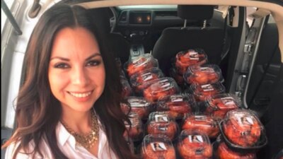 La propaganda de la diputada zacatecana acompañaba cada pollo