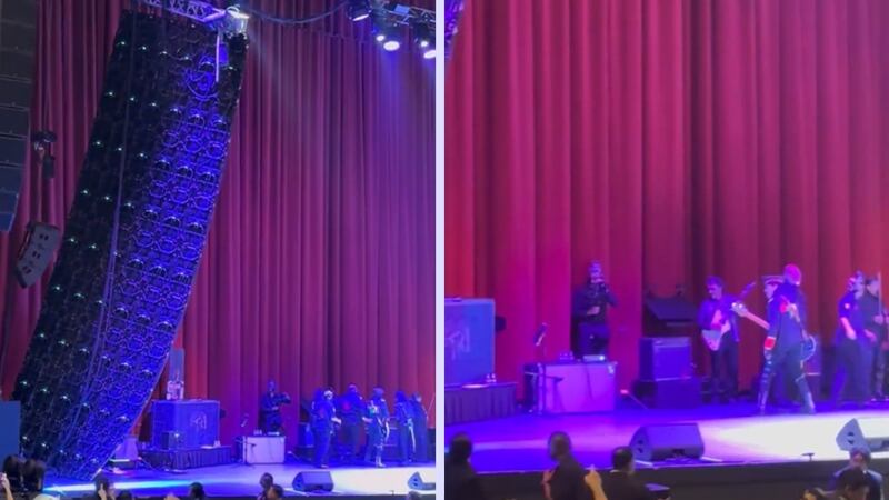 VIDEO: Pantalla se desprende en el Auditorio Nacional... en pleno concierto sinfónico de ‘El Tri’