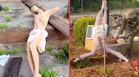 Soldado israelí golpea con un mazo una figura de Jesucristo y desata furia de conservadores y judíos