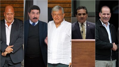 Enrique Alfaro, Javier Corral, AMLO, Silvano Aureoles y Martín Orozco