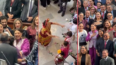 La jefa de Gobierno fue recibida entre aplausos y consignas como “¡Es un honor estar con Clara hoy!” antes de ingresar al recinto acompañada de su gabinete