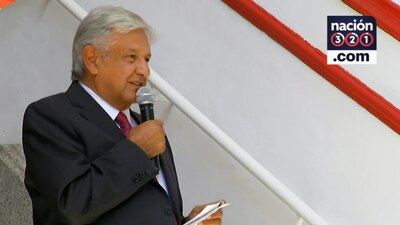 López Obrador en conferencia de prensa este miércoles en su casa de transición