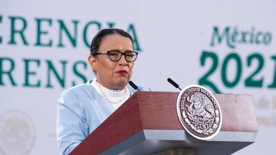 La titular de la Secretaría de Seguridad y Protección Ciudadana en la mañanera de este lunes