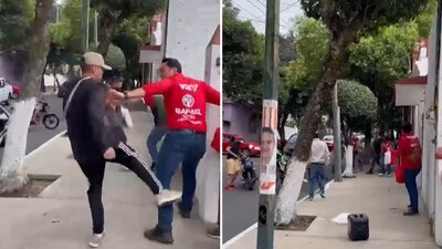 En redes sociales, el PRI compartió el momento en el que ocurren los hechos