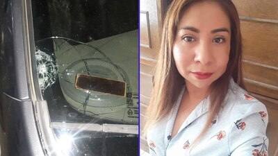 Se han difundido fotografías del vehículo que presuntamente recibió impactos de bala