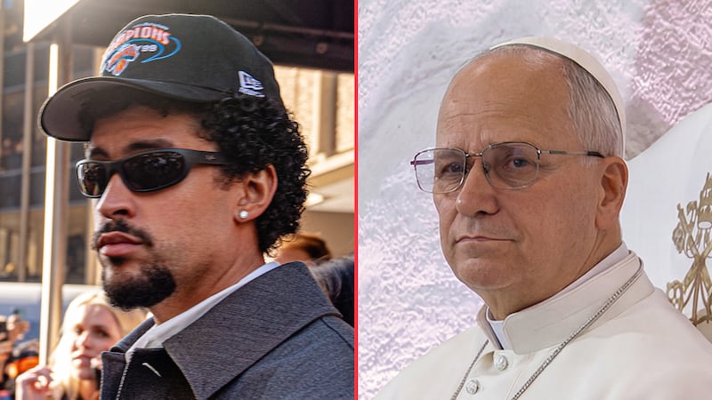 Papa León XIV se encuentra con Bad Bunny en el estadio del Real Madrid