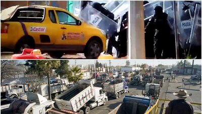 Durante los desalojos, policías fueron atropellados en BC, mientras que en Durango hubo 6 detenidos