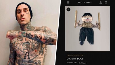 El peluche fue ofertado en la página oficial de la banda, por 500 dólares