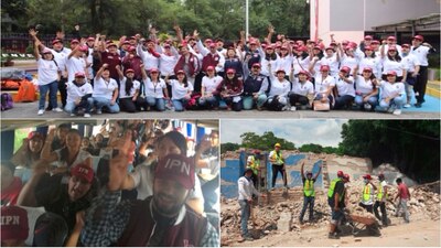 Estos estudiantes dejaron las aulas para apoyar a los damnificados en Oaxaca