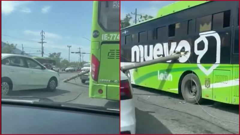 Joven de 17 años pierde el bazo tras caer un poste sobre un camión urbano en Monterrey