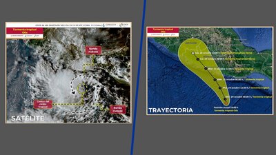 De 'Otis' en su paso por las costas mexicanas