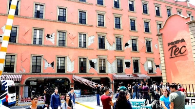 Una parte del Tec de Monterrey campus Ciudad de México que resultó afectado