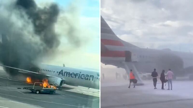 VIDEO: Incendio de avión con pasajeros a bordo genera pánico en el Aeropuerto de Denver