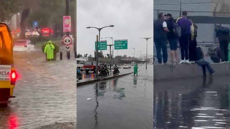Inundaciones y colapso vial: estos son los puntos más afectados por las lluvias en CDMX y Edomex