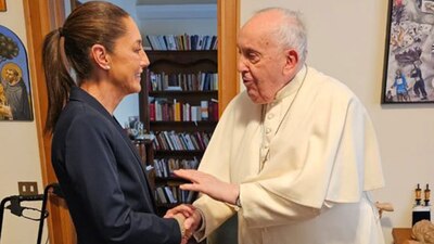 Sheinbaum estuvo en el despacho privado del Papa