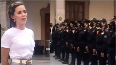 Durante la manifestación, le exigieron hacer justicia y destacaron que no todo es hacer TikToks.