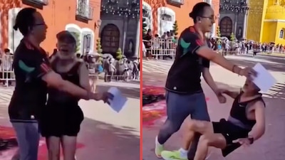Adulto mayor es ‘tacleado’ por staff durante una carrera en Tlaxcala; Ayuntamiento se deslinda