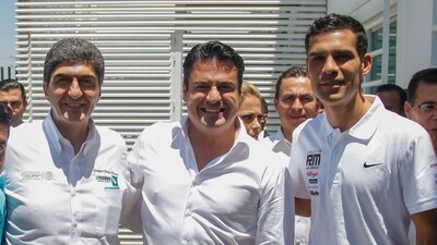 Ernesto Nemer Álvarez, Aristóteles Sandoval (gobernador de Jalisco) y Rafael Márquez Álvarez