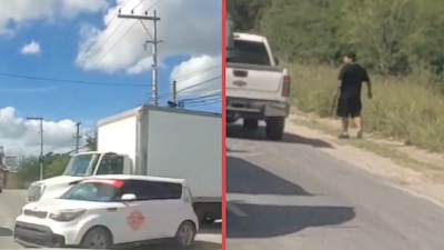 VIDEO| “¡Ay no, agarra otro!”: Mujer se niega a entregar su auto durante bloqueos en Matamoros