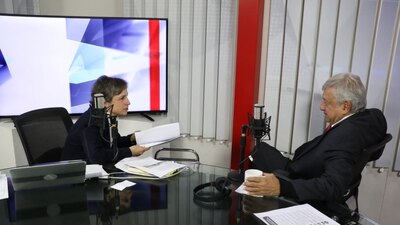El presidente electo, Andrés Manuel López Obrador estuvo con la periodista Carmen Aristegui