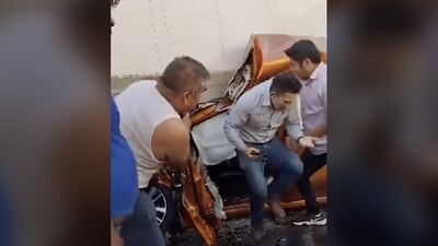 Al lugar arribaron elementos de la Guardia Nacional